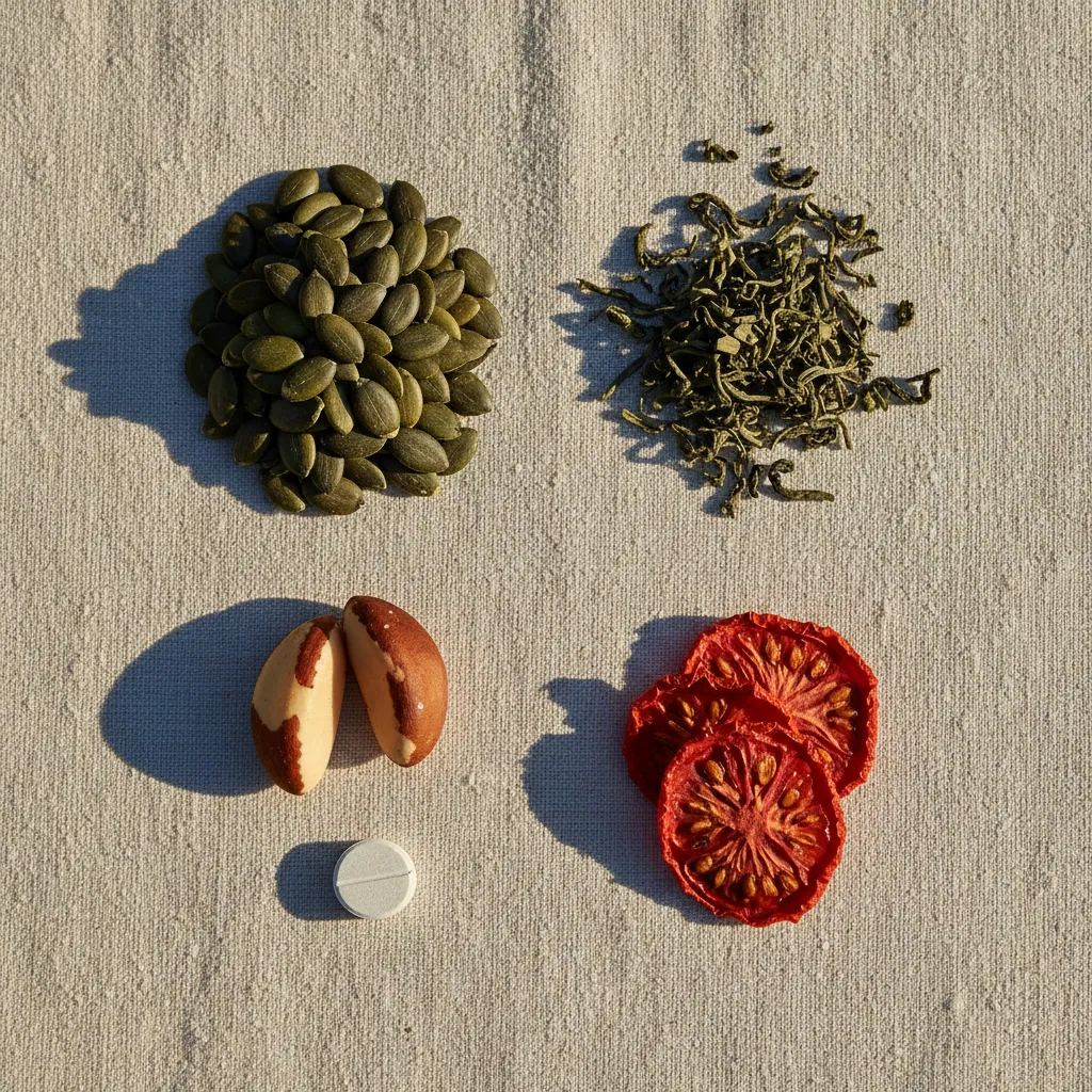 Pompoenpitten, groene thee, lycopeen en zink supplement ingrediënten